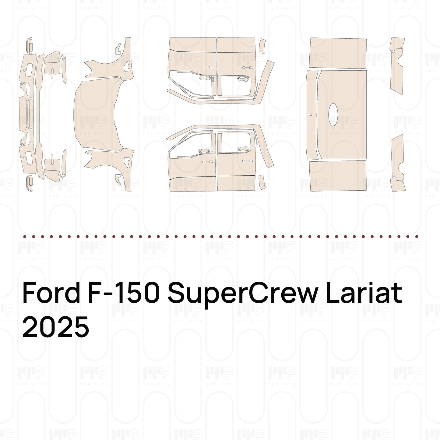 Pre-Cut PPF Ford F-150 SuperCrew Lariat 2025