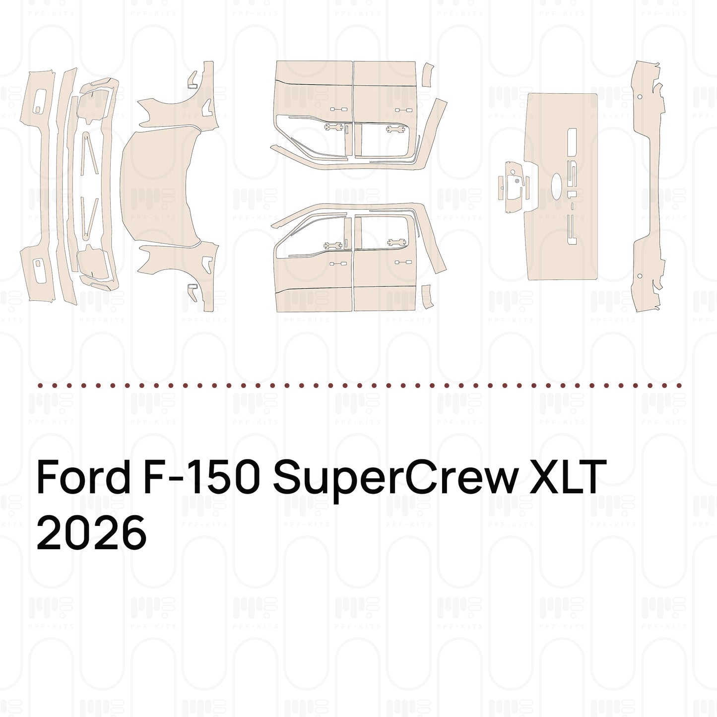 Pre-Cut PPF Ford F-150 SuperCrew XLT 2026