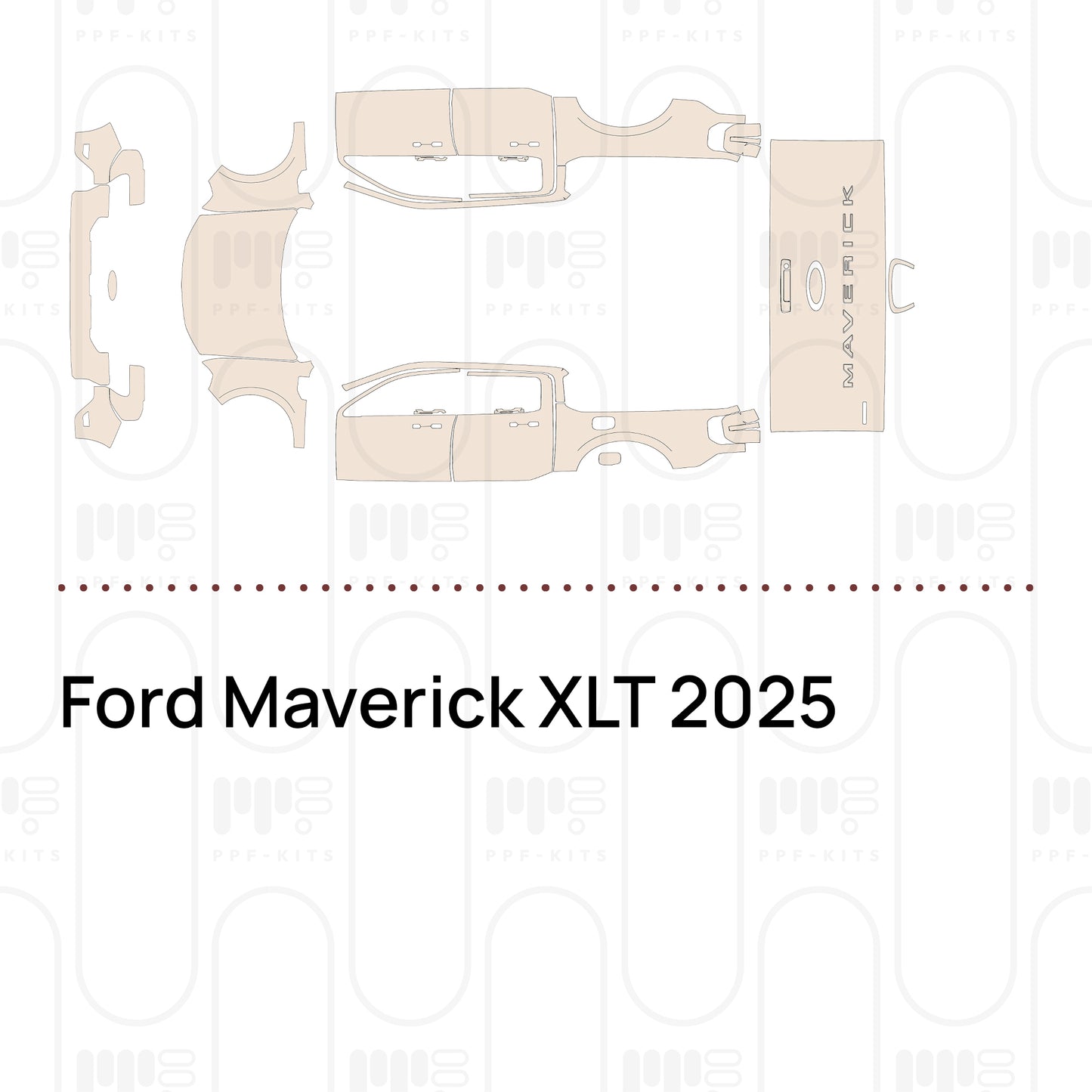 Pre-Cut PPF Ford Maverick XLT 2025