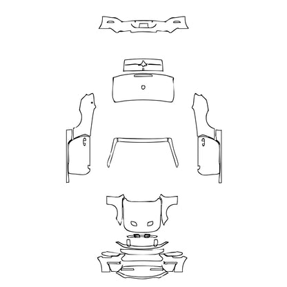 Pre-Cut PPF Ford Mustang Convertible EcoBoost 2018 - PPF-Kits