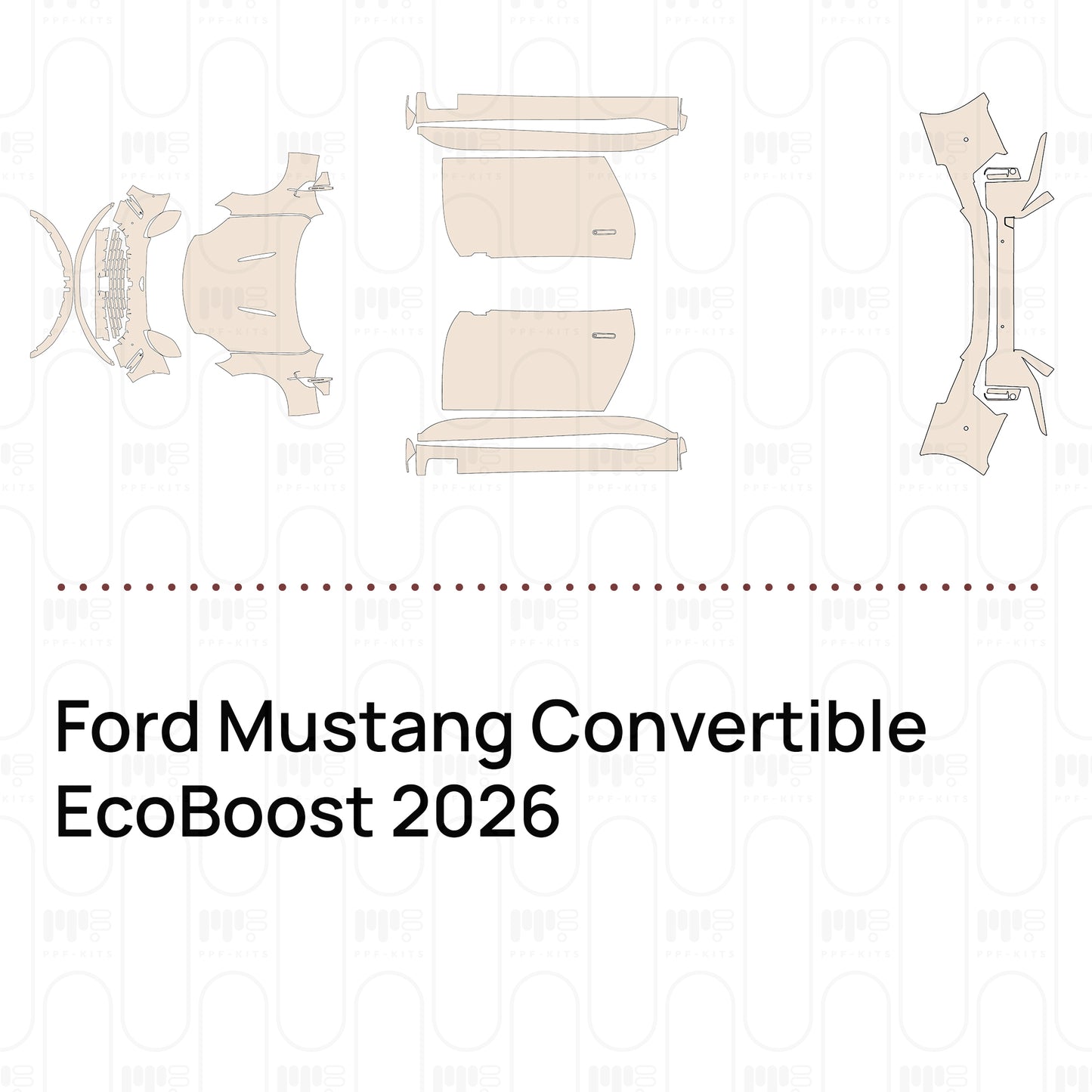 Pre-Cut PPF Ford Mustang Convertible EcoBoost 2026