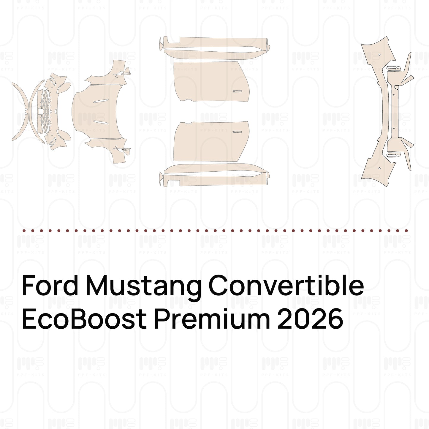 Pre-Cut PPF Ford Mustang Convertible EcoBoost Premium 2026