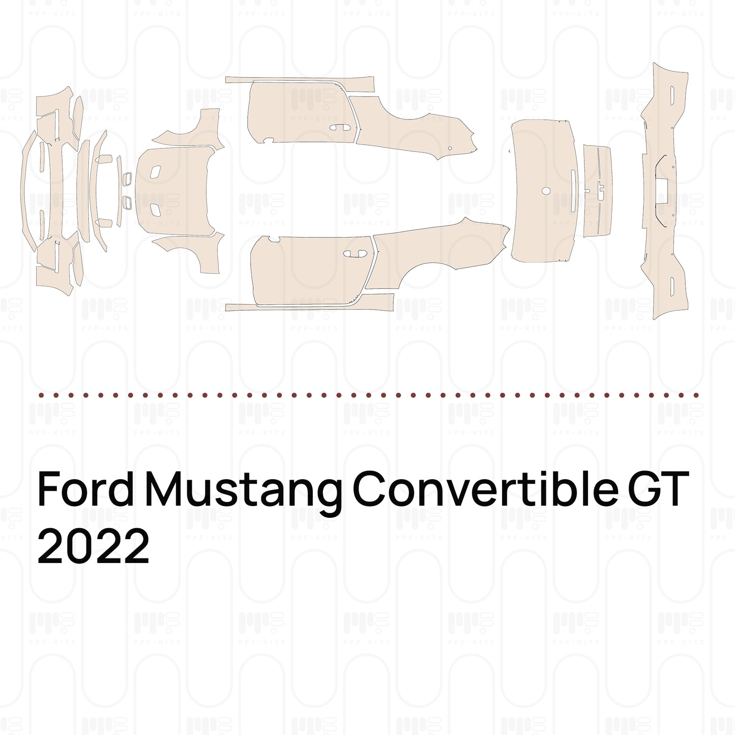 Pre-Cut PPF Ford Mustang Convertible GT 2022