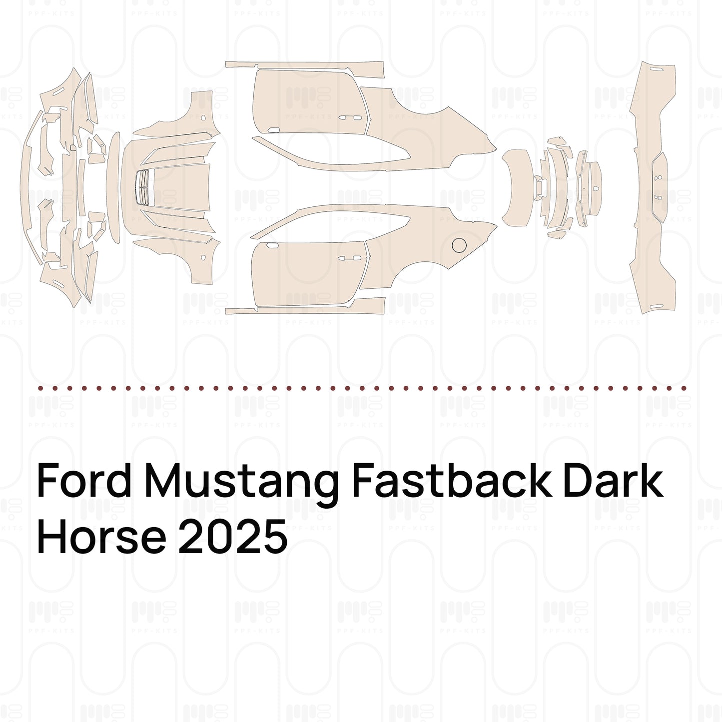 Pre-Cut PPF Ford Mustang Fastback Dark Horse 2025