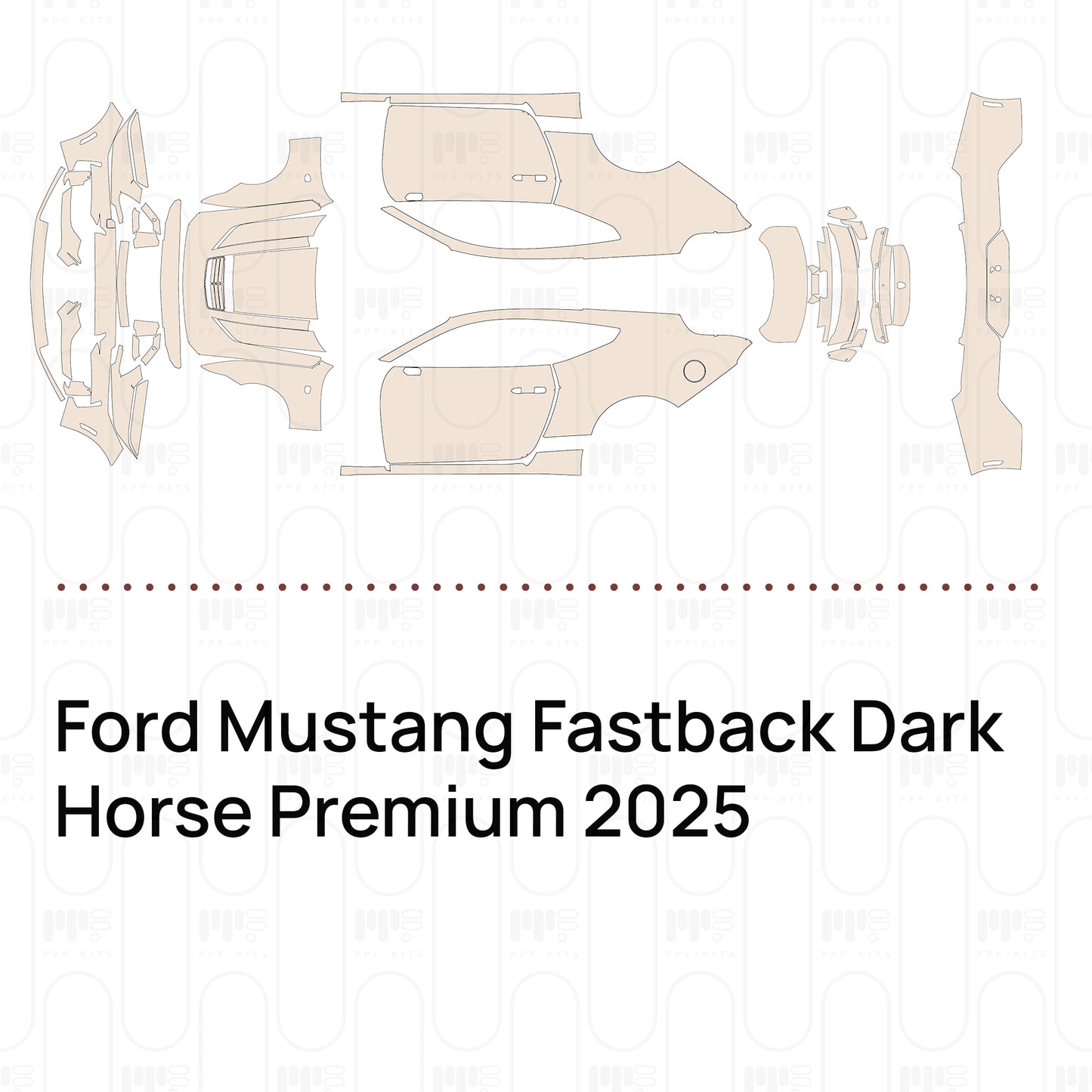 Pre-Cut PPF Ford Mustang Fastback Dark Horse Premium 2025