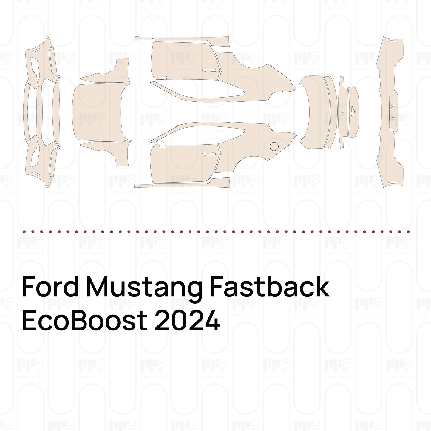 Pre-Cut PPF Ford Mustang Fastback EcoBoost 2024