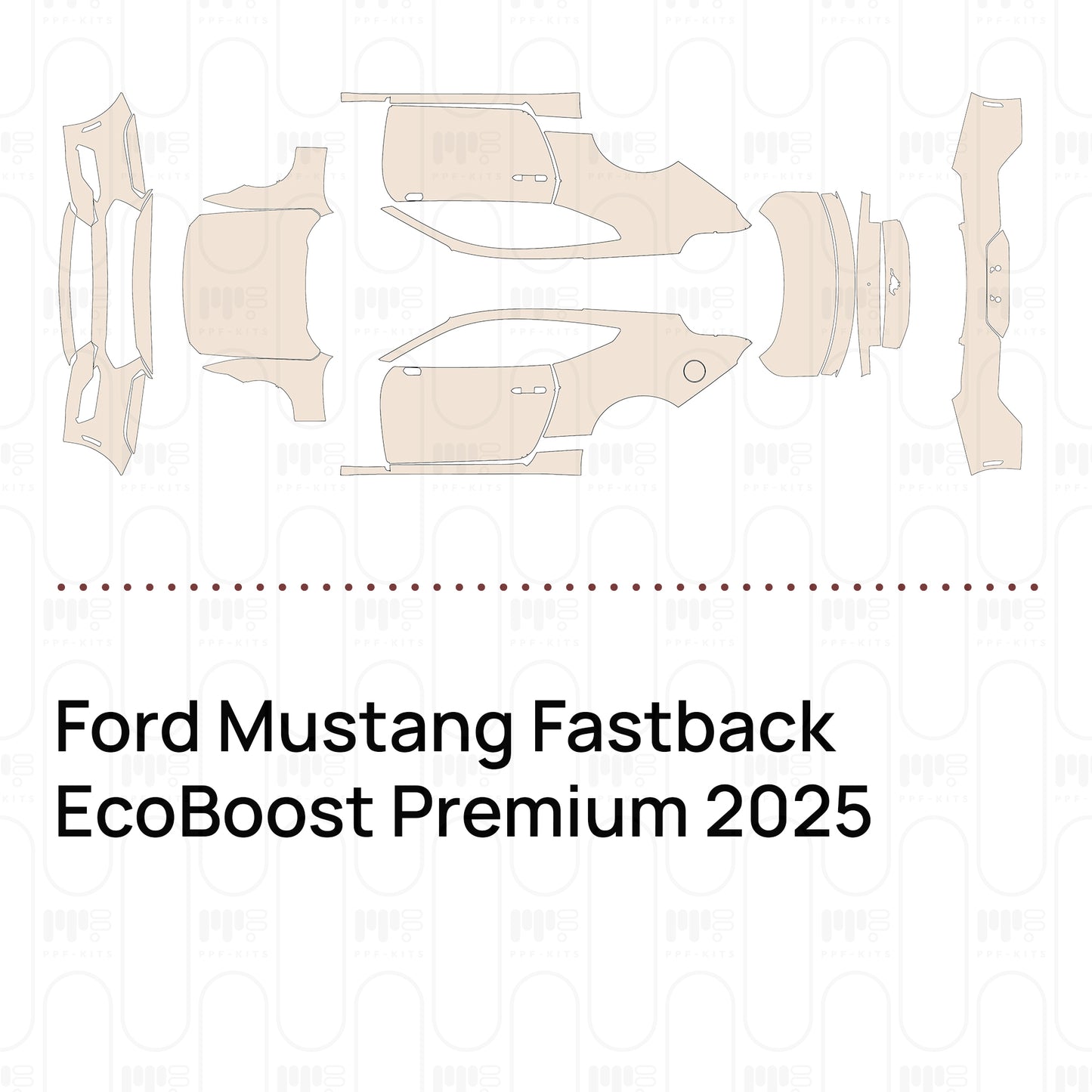 Pre-Cut PPF Ford Mustang Fastback EcoBoost Premium 2025