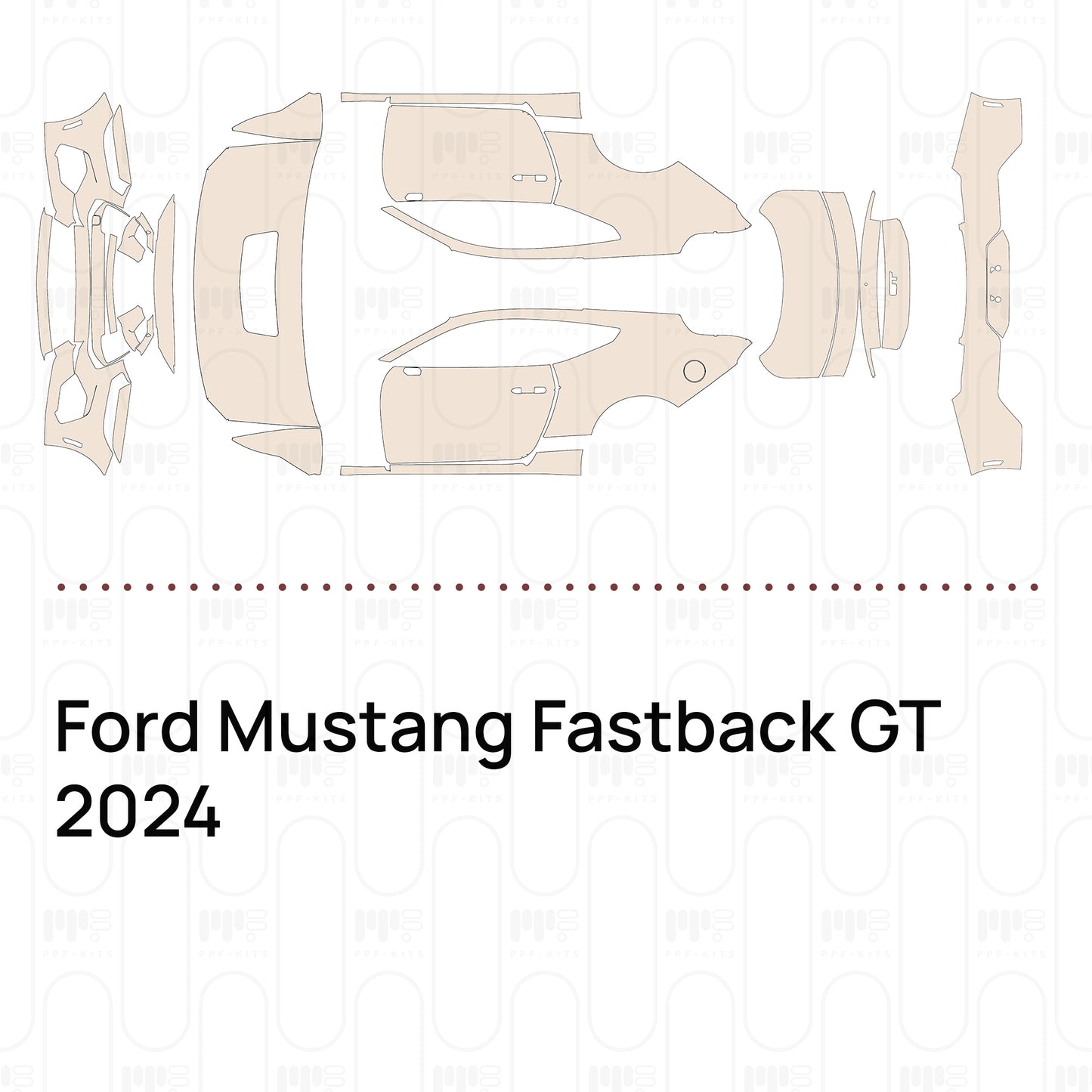 Pre-Cut PPF Ford Mustang Fastback GT 2024