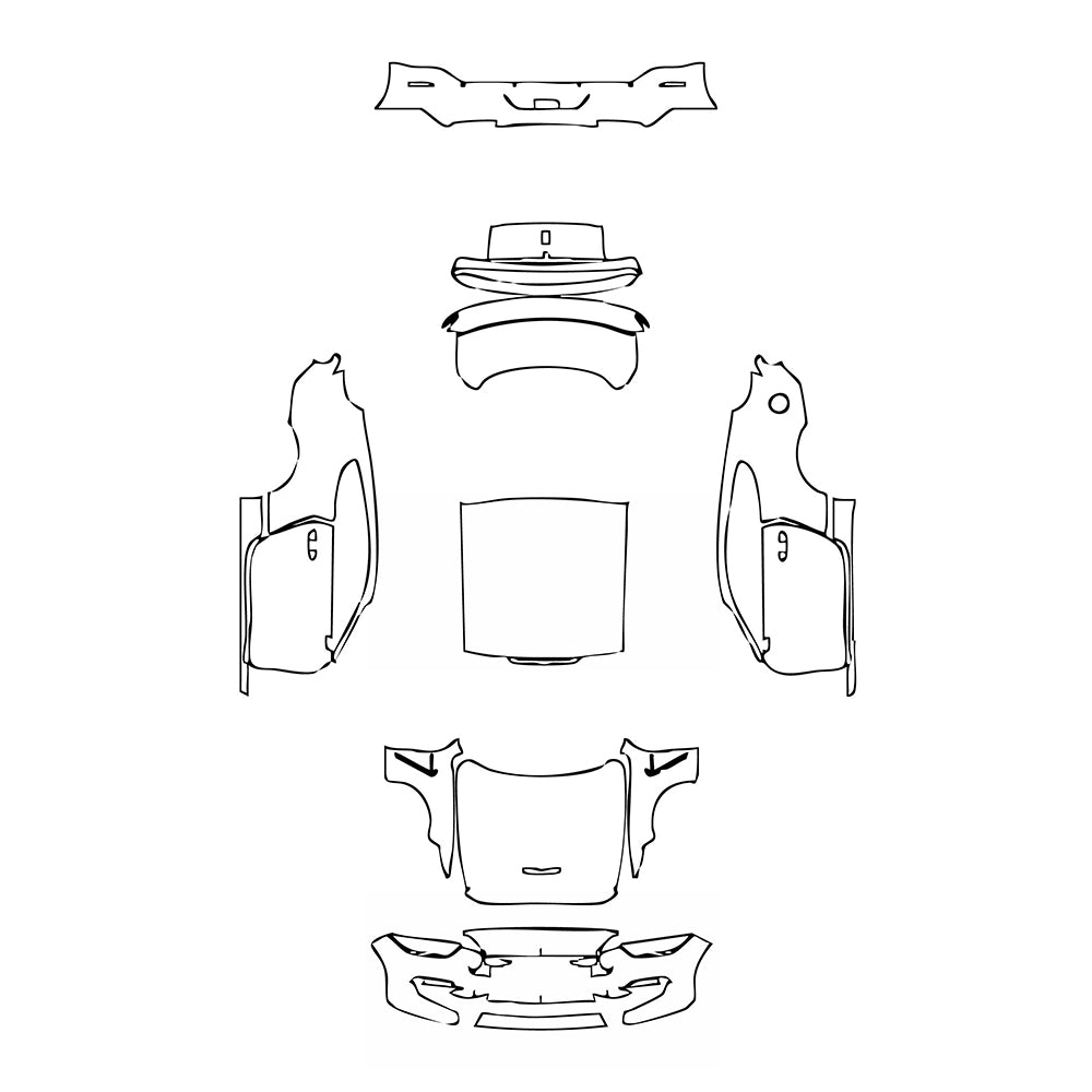Pre-Cut PPF Ford Mustang Fastback Shelby GT350 2018 - PPF-Kits
