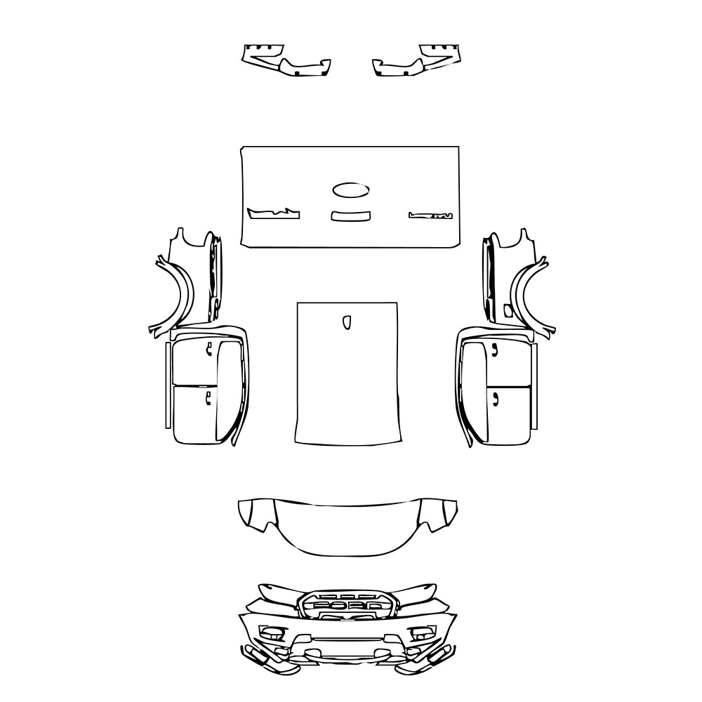 Pre-Cut PPF Ford Ranger (EU) Raptor 2019 - PPF-Kits