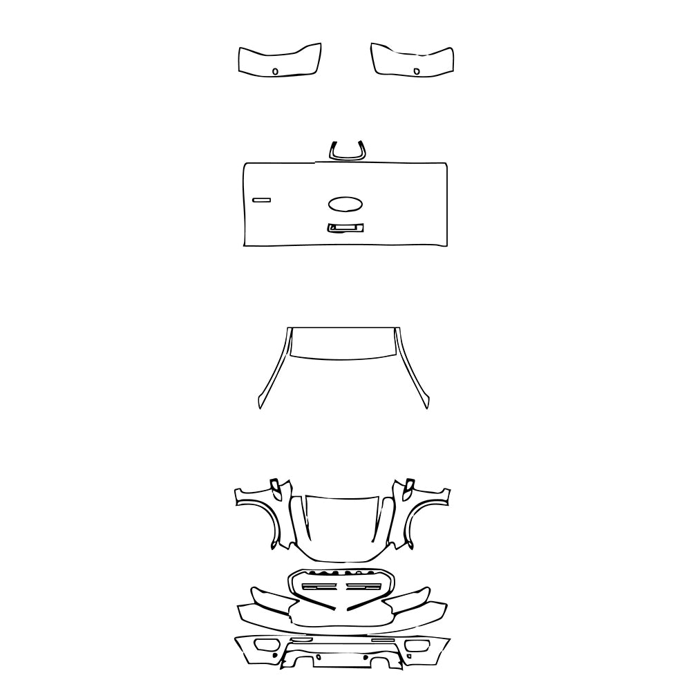 Pre-Cut PPF Ford Ranger (US) LARIAT SUPERCAB 2021 - PPF-Kits