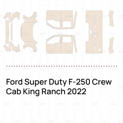Pre-Cut PPF Ford Super Duty F-250 Crew Cab King Ranch 2022