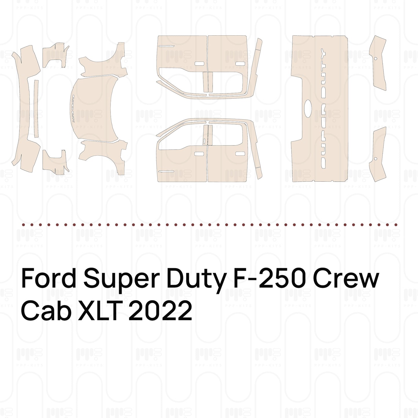 Pre-Cut PPF Ford Super Duty F-250 Crew Cab XLT 2022