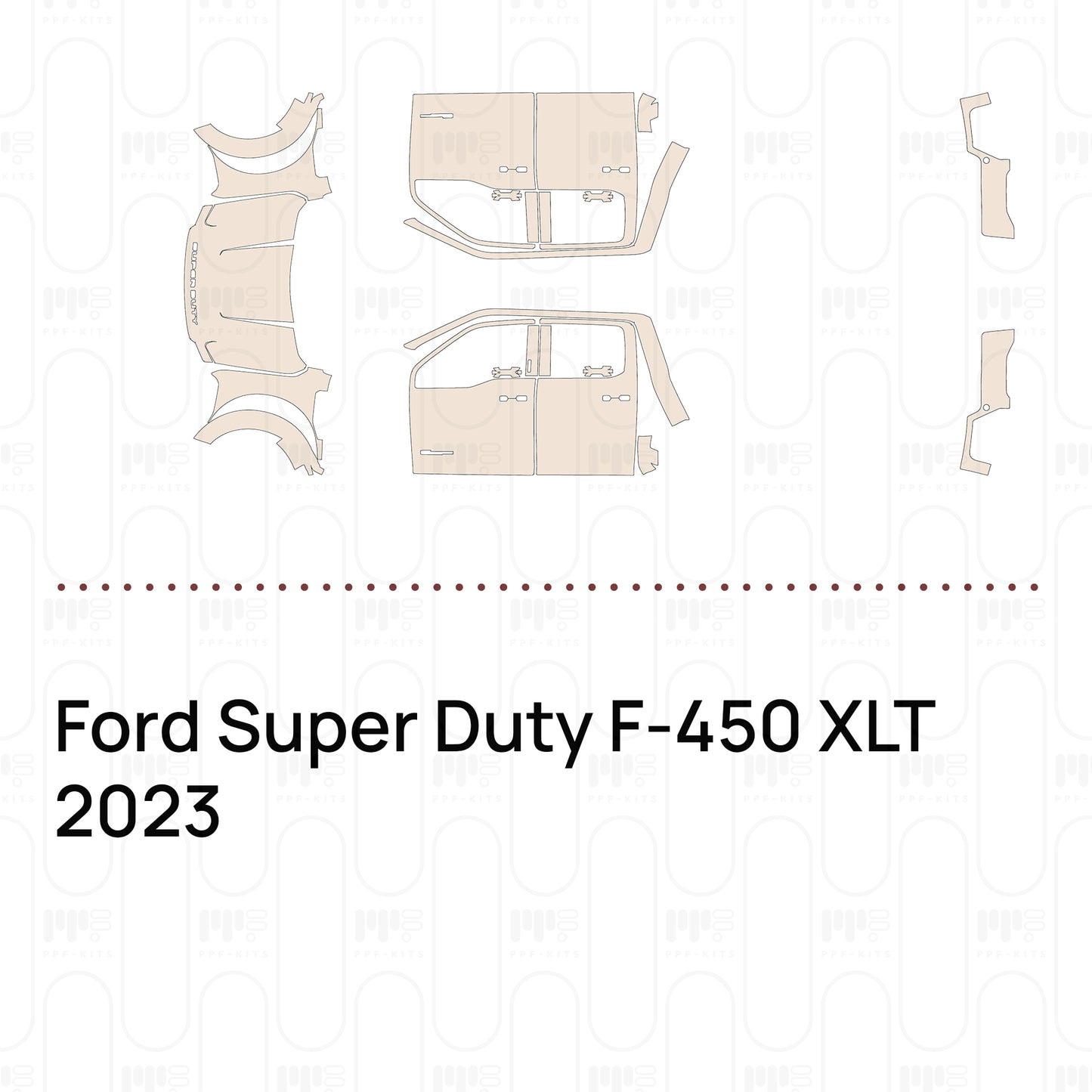 Pre-Cut PPF Ford Super Duty F-450 XLT 2023