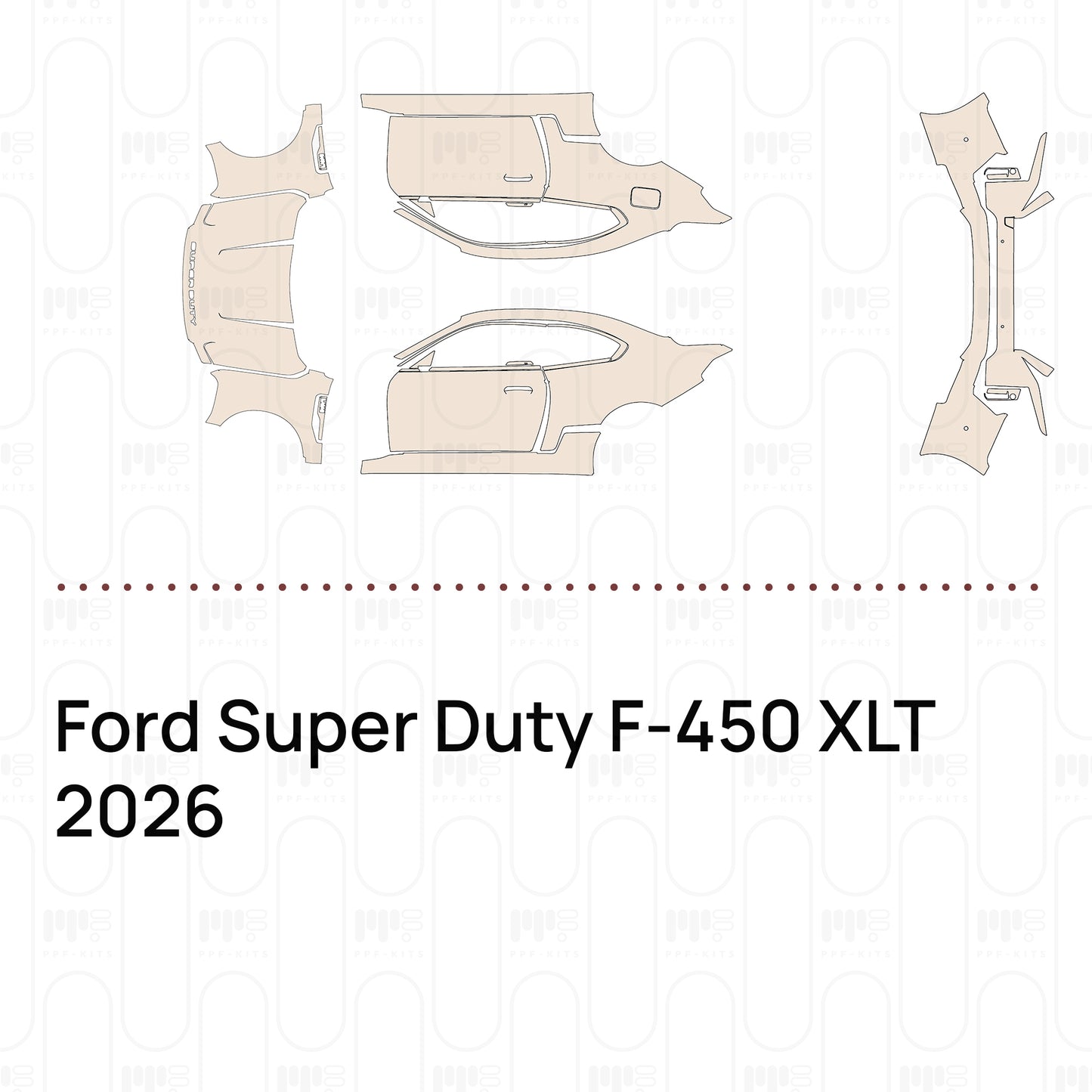 Pre-Cut PPF Ford Super Duty F-450 XLT 2026
