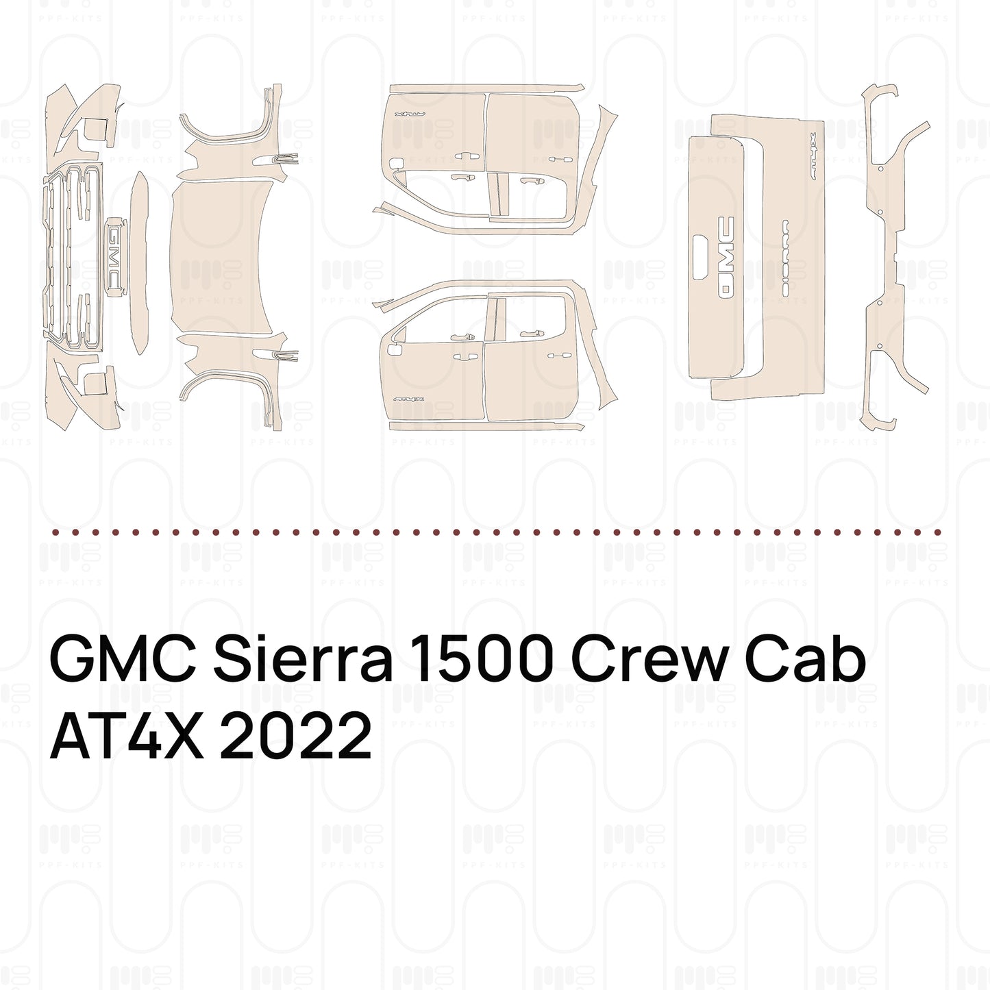 Pre-Cut PPF GMC Sierra 1500 Crew Cab AT4X 2022