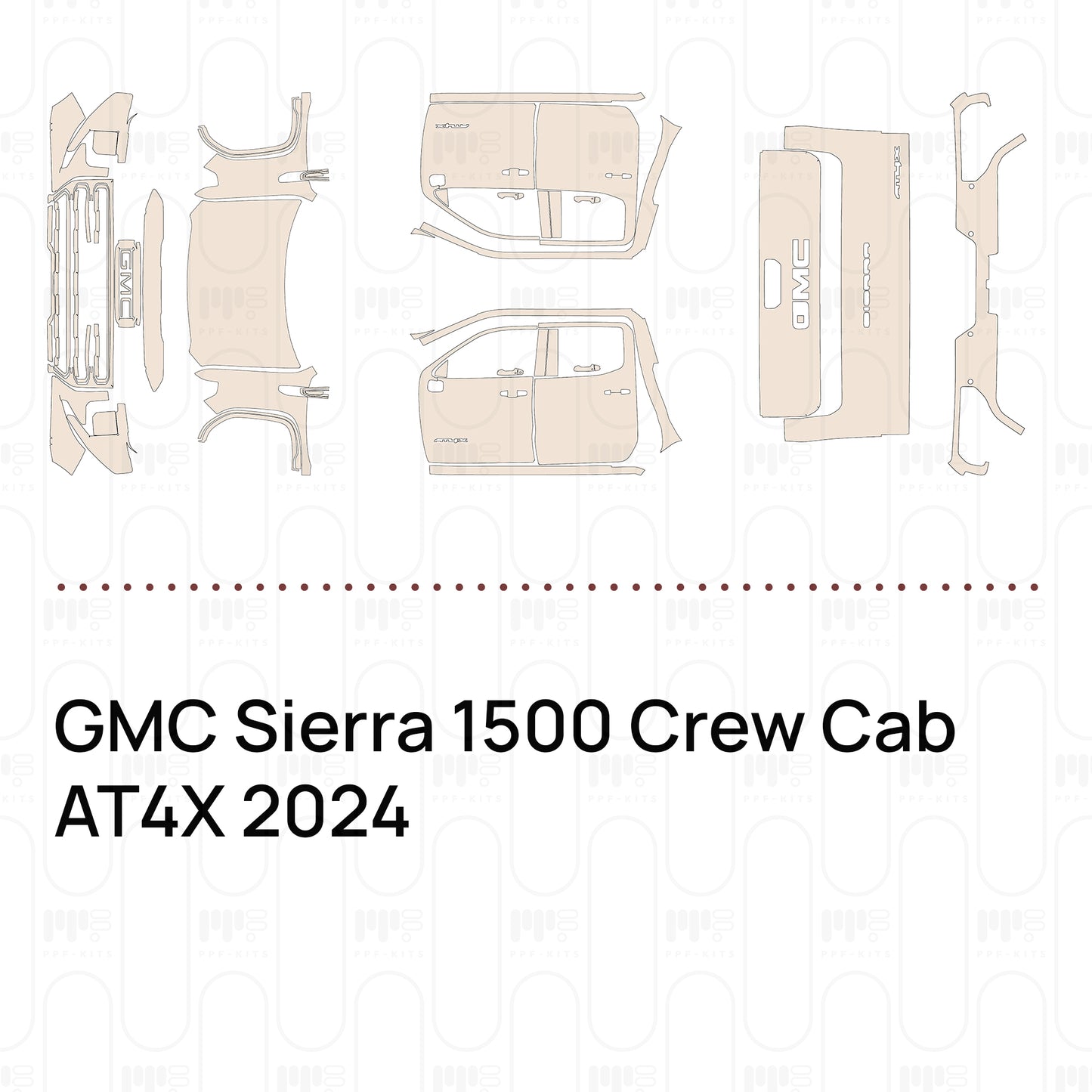 Pre-Cut PPF GMC Sierra 1500 Crew Cab AT4X 2024