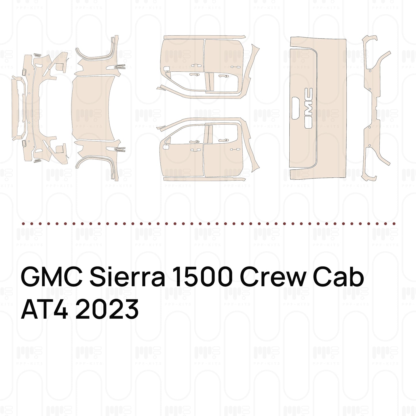 Pre-Cut PPF GMC Sierra 1500 Crew Cab AT4 2023