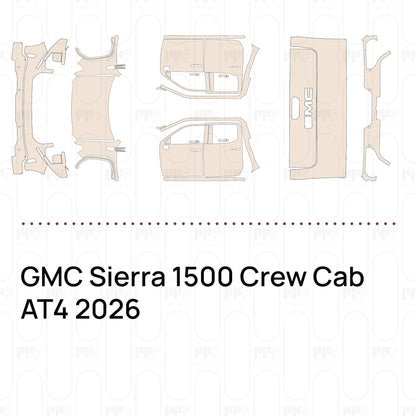 Pre-Cut PPF GMC Sierra 1500 Crew Cab AT4 2026