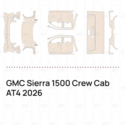 Pre-Cut PPF GMC Sierra 1500 Crew Cab AT4 2026
