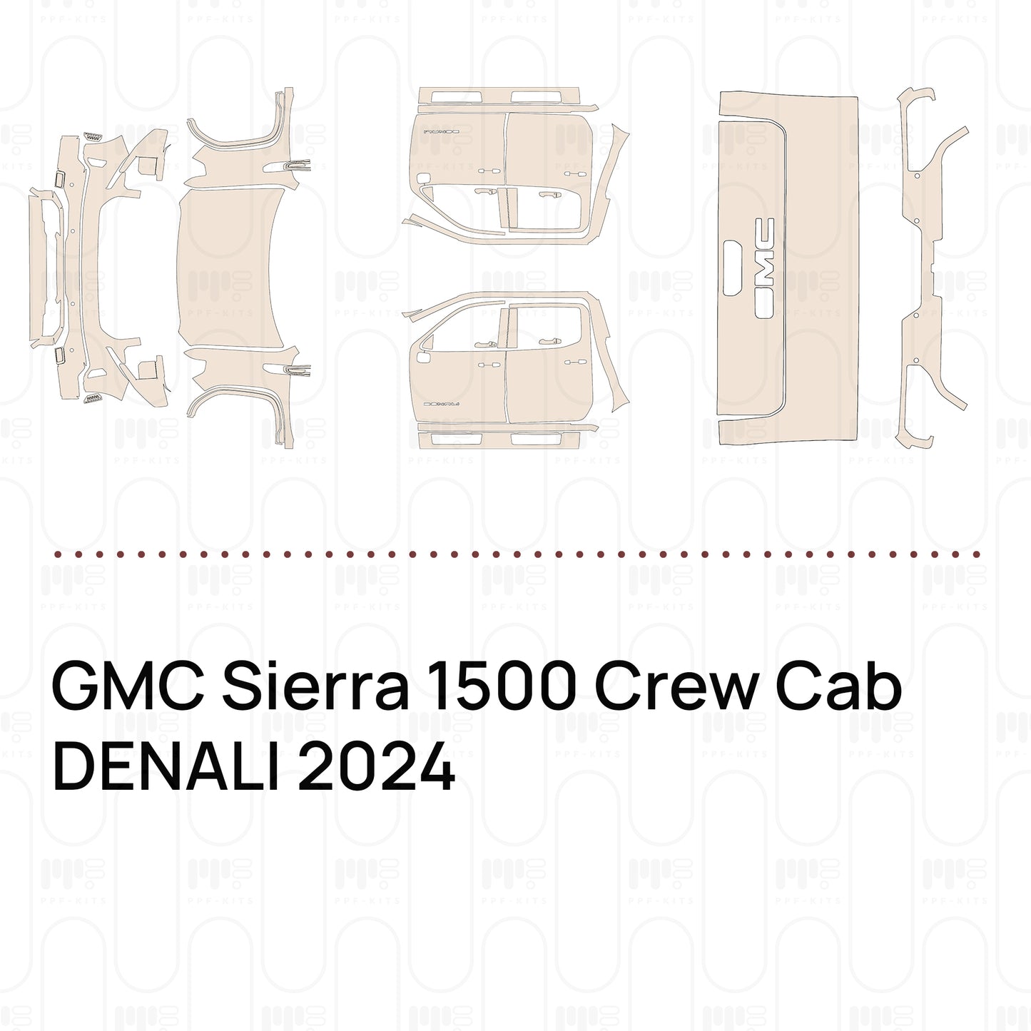 Pre-Cut PPF GMC Sierra 1500 Crew Cab DENALI 2024