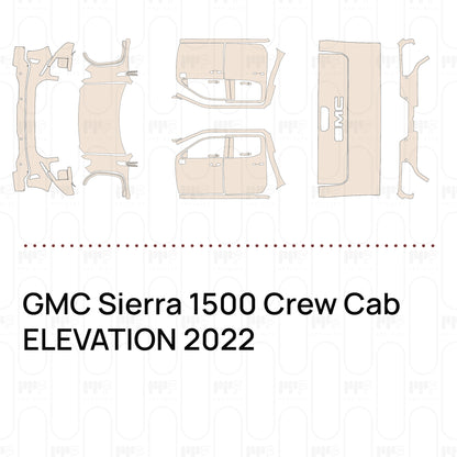 Pre-Cut PPF GMC Sierra 1500 Crew Cab ELEVATION 2022