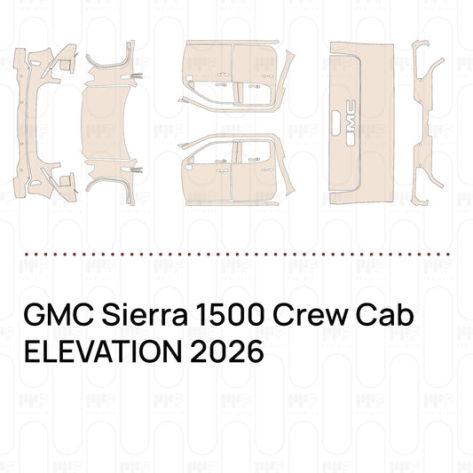 Pre-Cut PPF GMC Sierra 1500 Crew Cab ELEVATION 2026