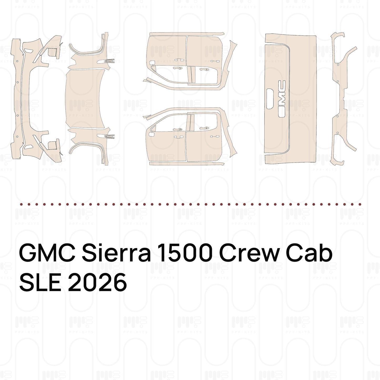 Pre-Cut PPF GMC Sierra 1500 Crew Cab SLE 2026