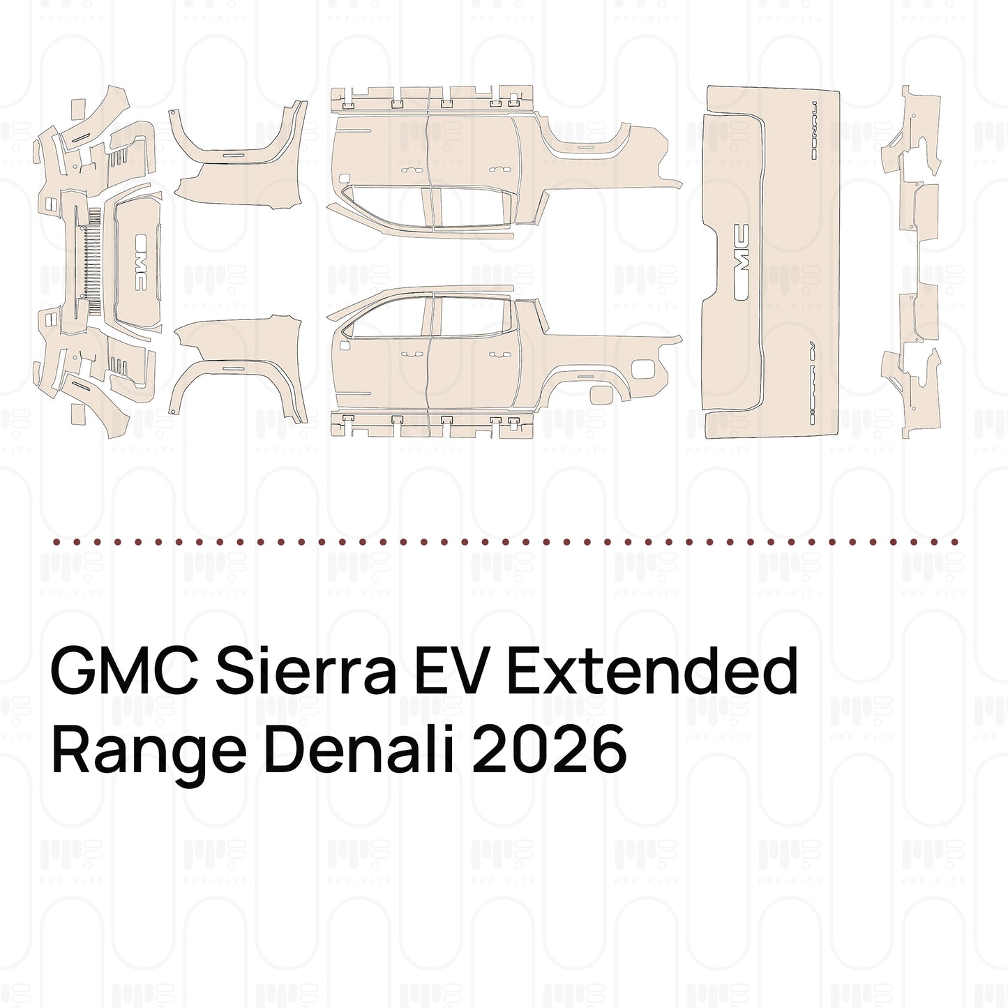 Pre-Cut PPF GMC Sierra EV Extended Range Denali 2026