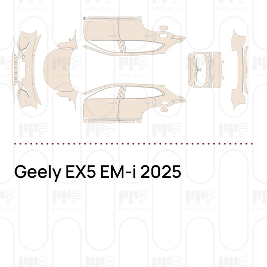 Geely EX5 EM-i 2025 – Pellicola protettiva PPF pretagliata