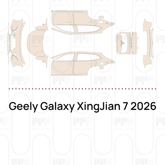 Geely Galaxy XingJian 7 2026 – Pellicola protettiva PPF pretagliata
