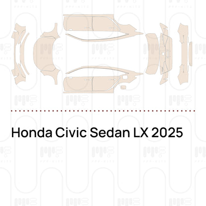 Pre-Cut PPF Honda Civic Sedan LX 2025