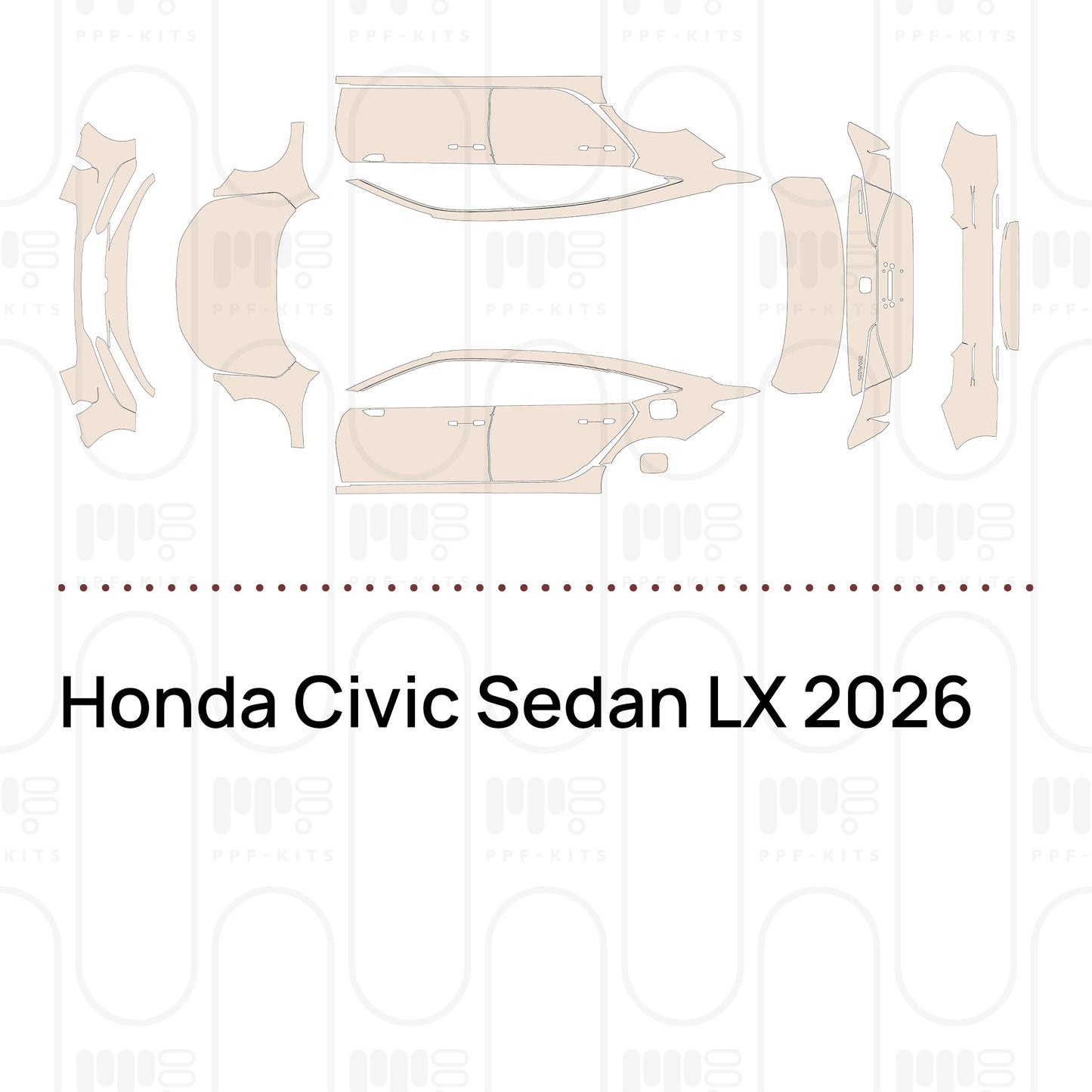 Pre-Cut PPF Honda Civic Sedan LX 2026