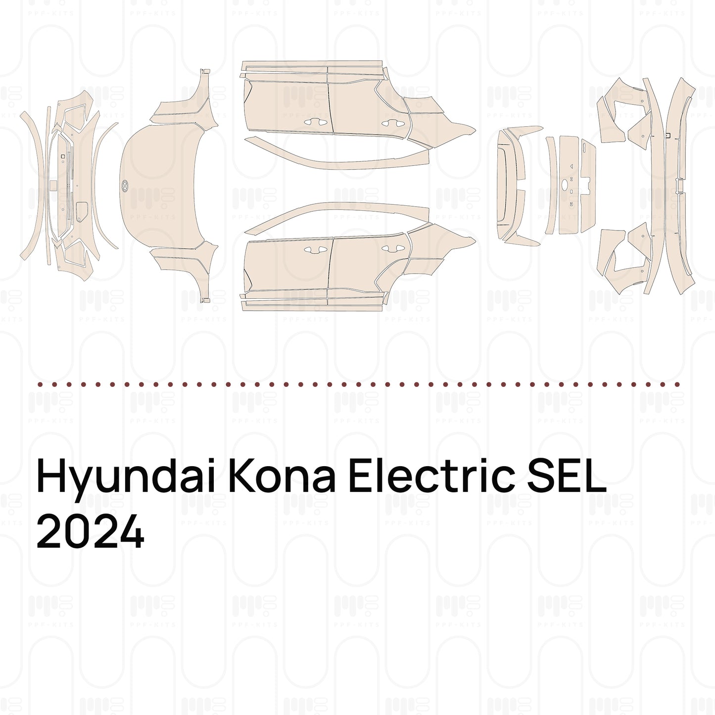 Pre-Cut PPF Hyundai Kona Electric SEL 2024