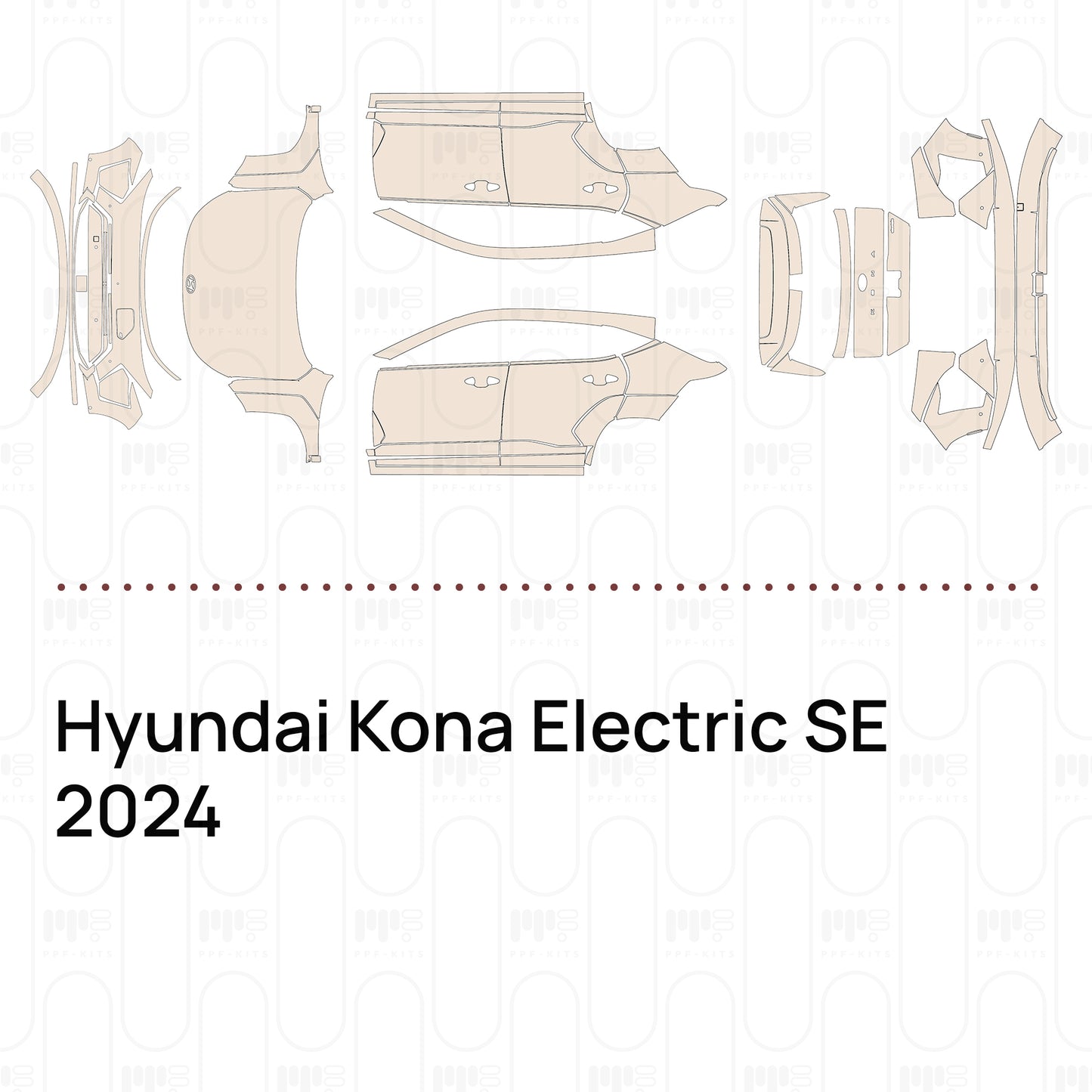 Pre-Cut PPF Hyundai Kona Electric SE 2024