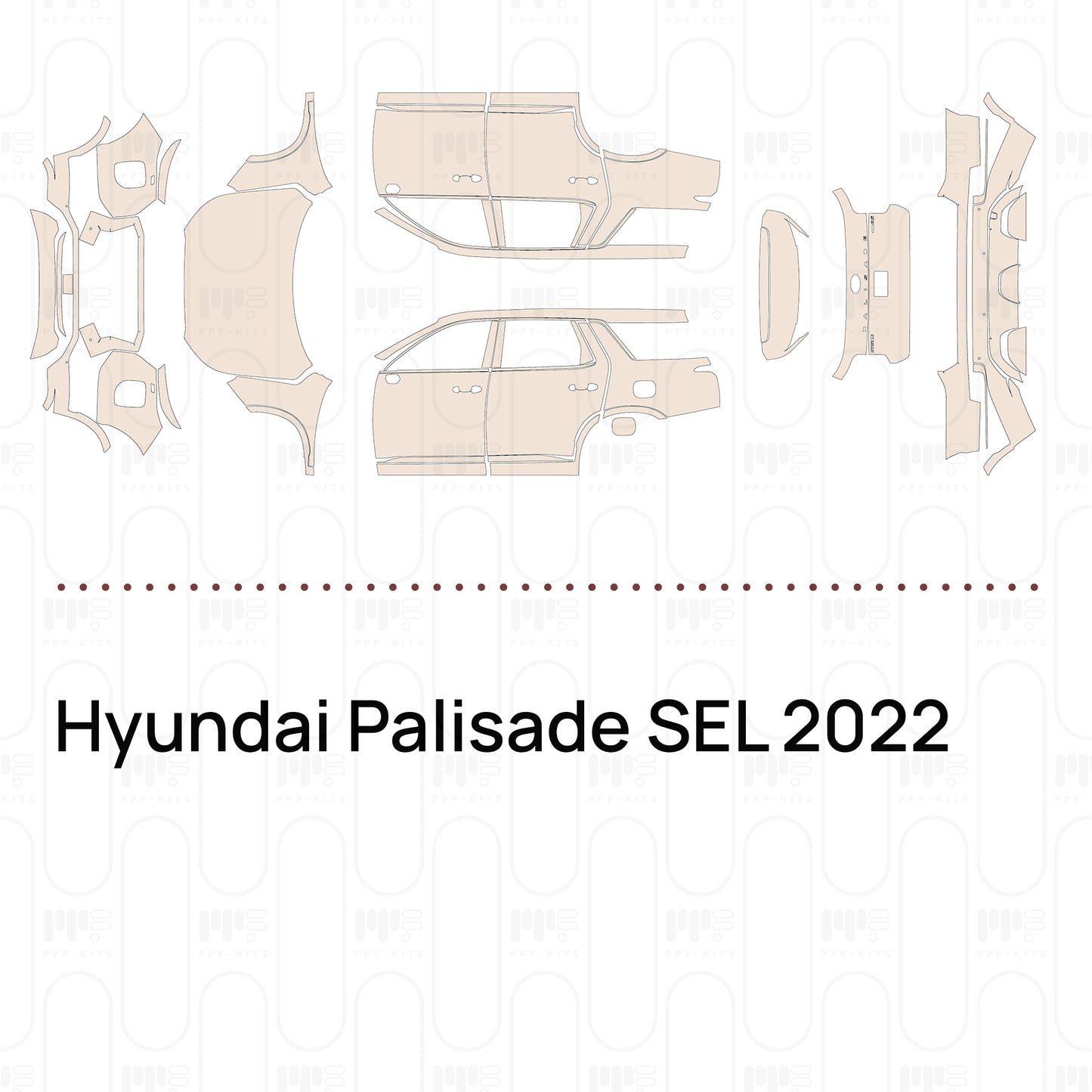 Pre-Cut PPF Hyundai Palisade SEL 2022