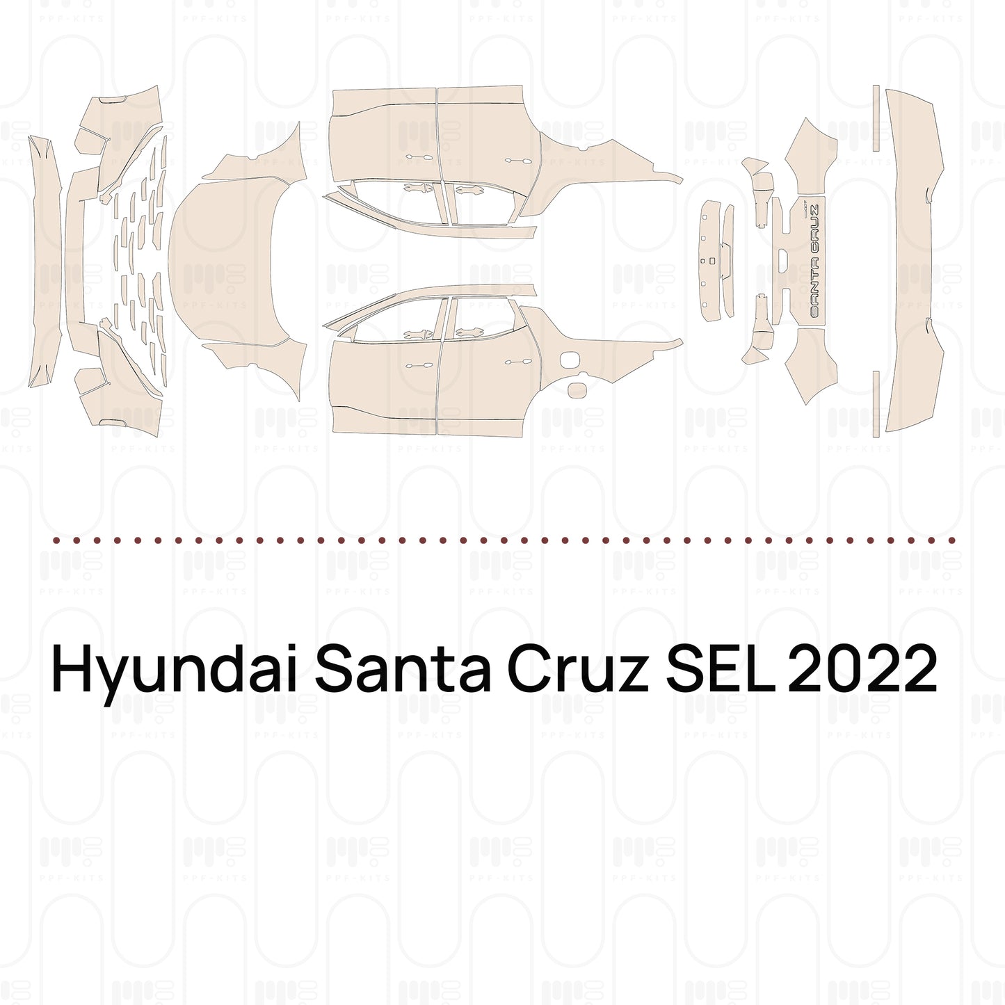 Pre-Cut PPF Hyundai Santa Cruz SEL 2022