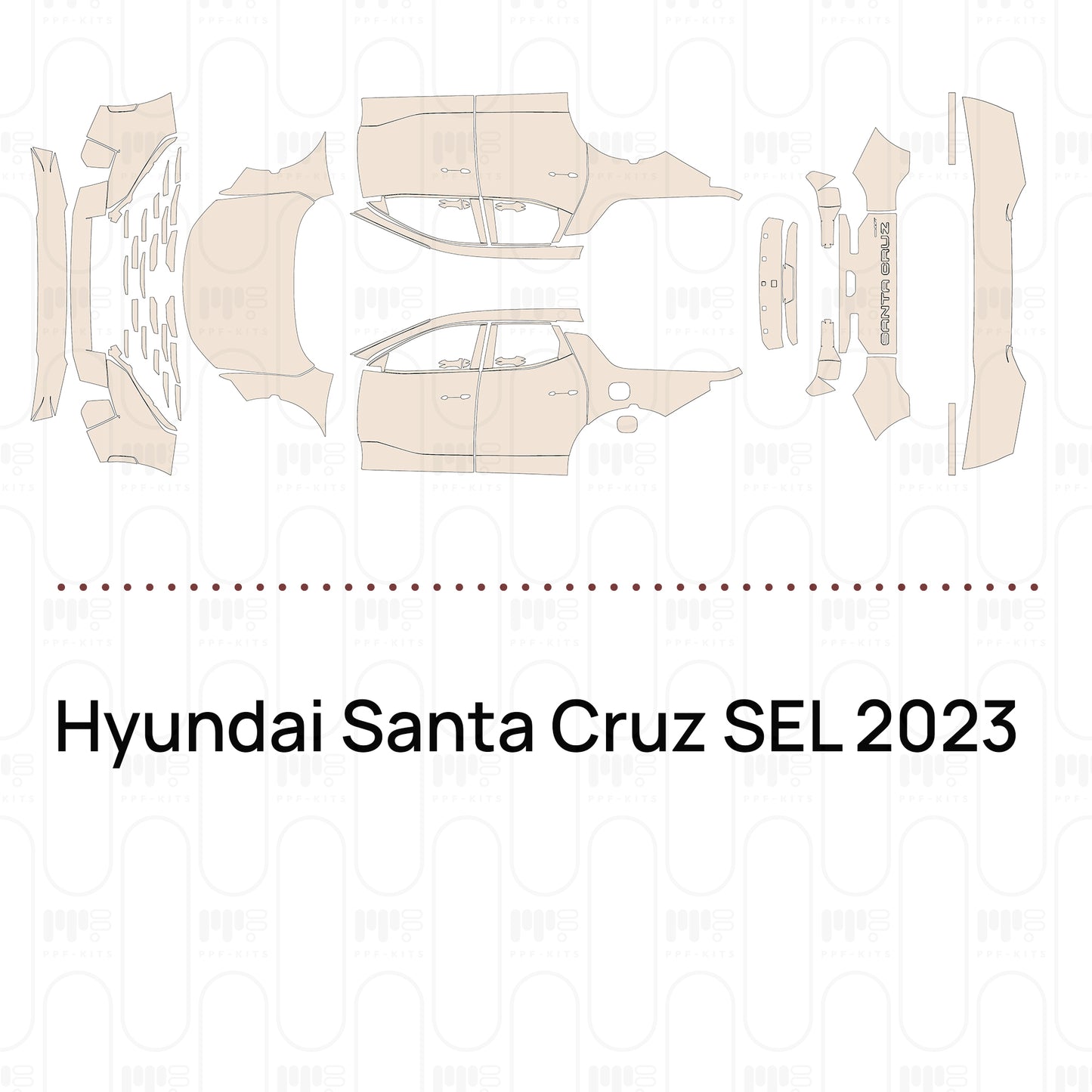 Pre-Cut PPF Hyundai Santa Cruz SEL 2023