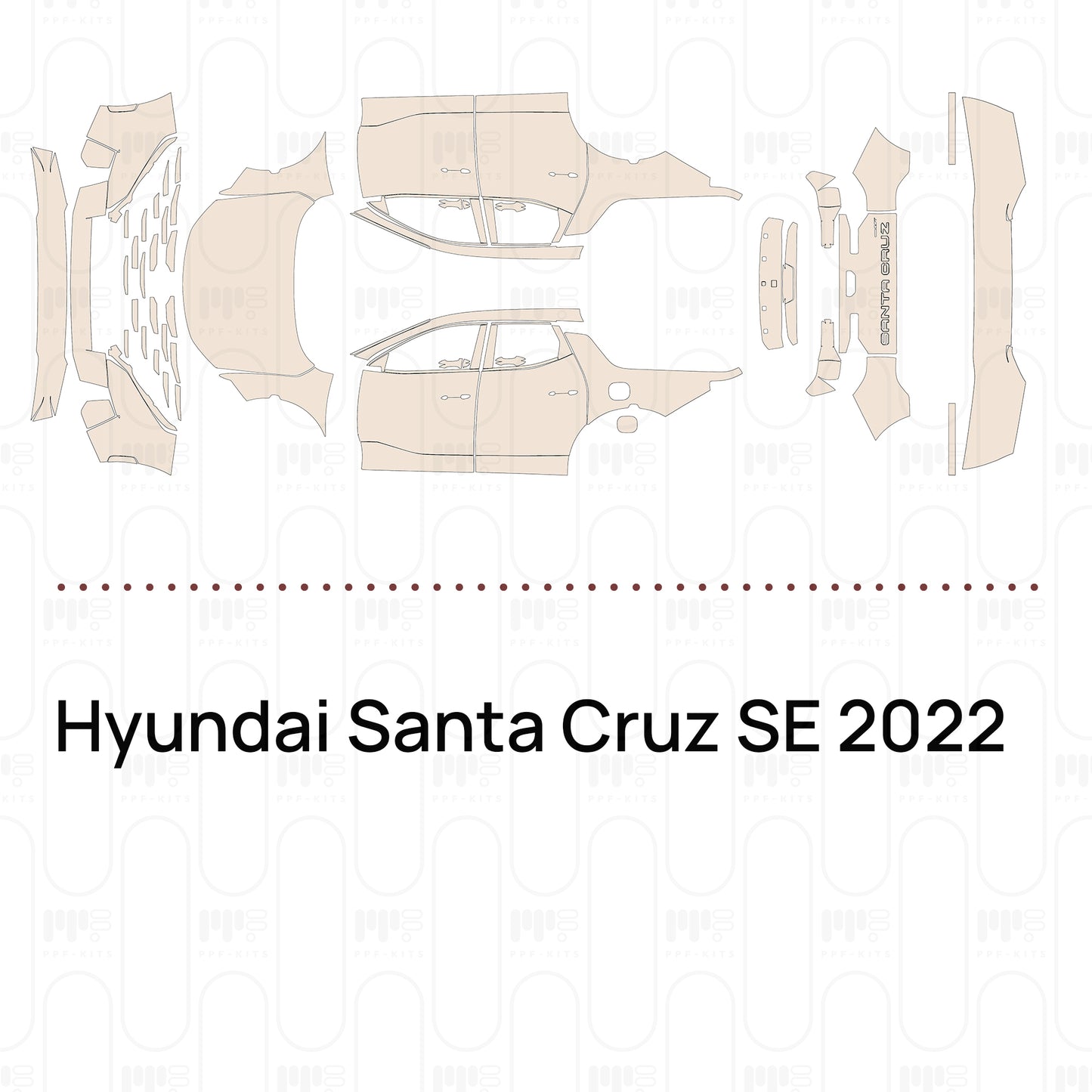 Pre-Cut PPF Hyundai Santa Cruz SE 2022