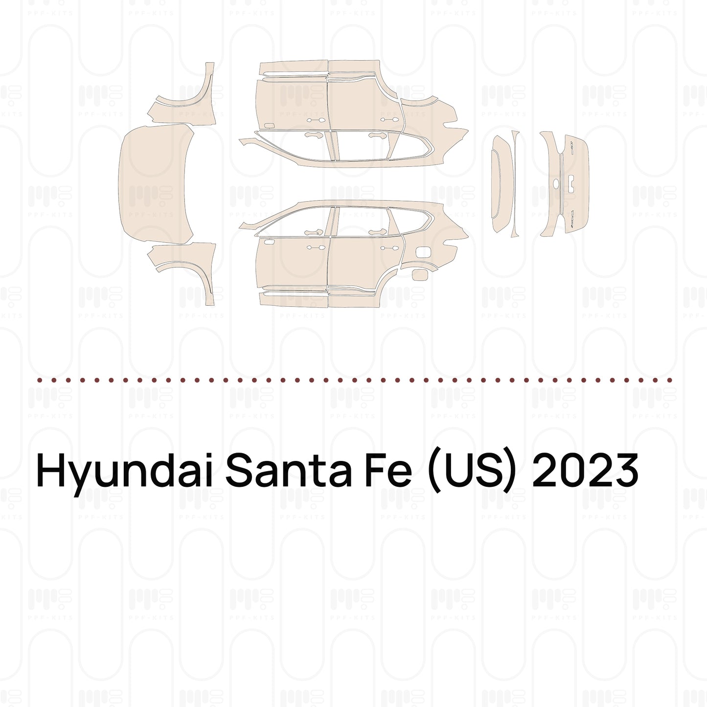 Pre-Cut PPF Hyundai Santa Fe (US) 2023