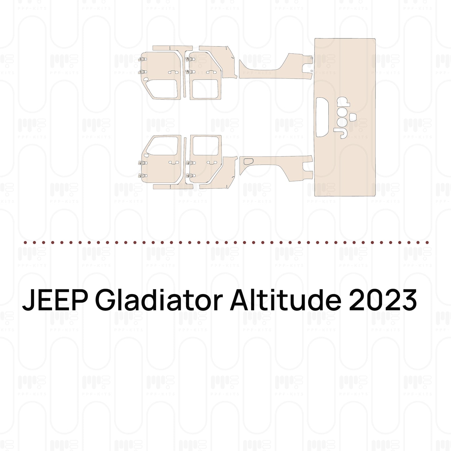 Pre-Cut PPF JEEP Gladiator Altitude 2023
