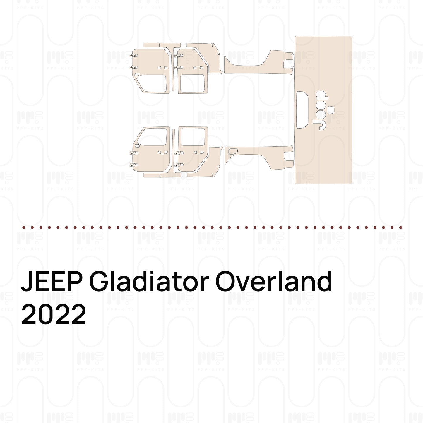 Pre-Cut PPF JEEP Gladiator Overland 2022