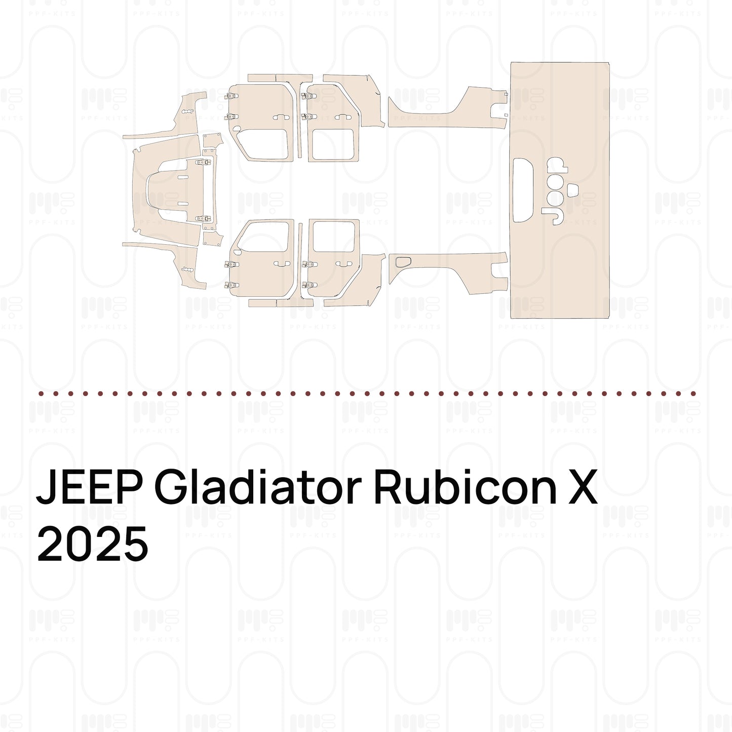 Pre-Cut PPF JEEP Gladiator Rubicon X 2025