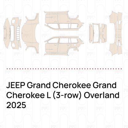 Pre-Cut PPF JEEP Grand Cherokee Grand Cherokee L (3-row) Overland 2025