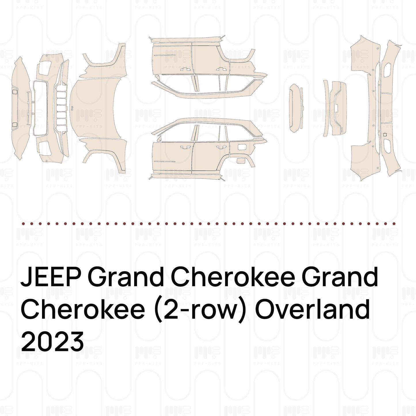 Pre-Cut PPF JEEP Grand Cherokee Grand Cherokee (2-row) Overland 2023