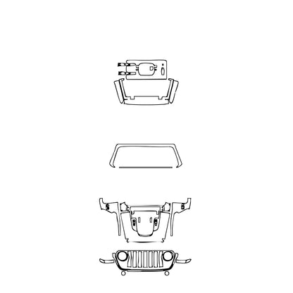 Pre-Cut PPF JEEP Wrangler 2 Door Rubicon 2018 - PPF-Kits