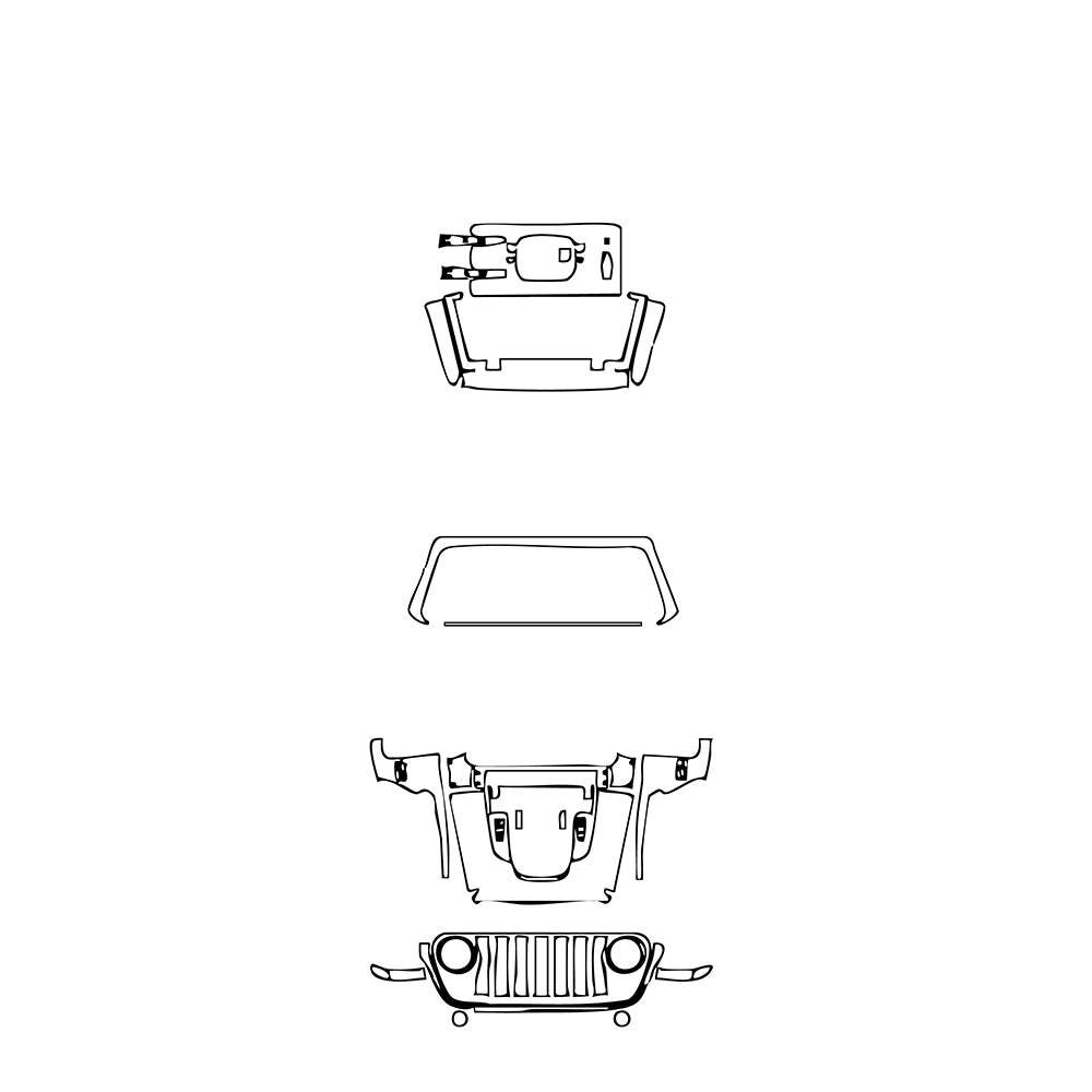 Pre-Cut PPF JEEP Wrangler 2 Door Rubicon 2019 - PPF-Kits