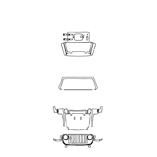 Pre-Cut PPF JEEP Wrangler 2 Door Willys Sport 2018 - PPF-Kits