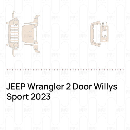 Pre-Cut PPF JEEP Wrangler 2 Door Willys Sport 2023
