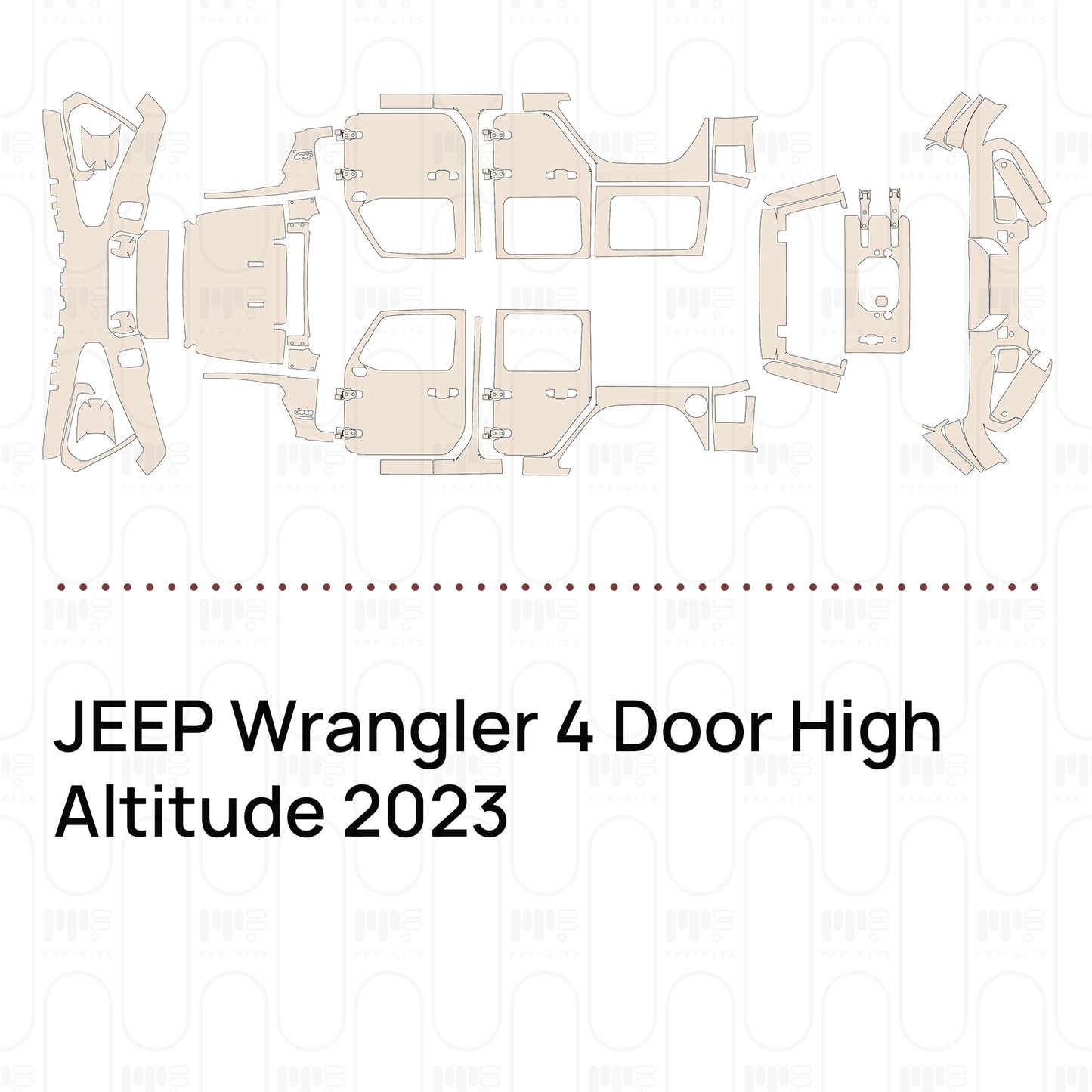 Pre-Cut PPF JEEP Wrangler 4 Door High Altitude 2023